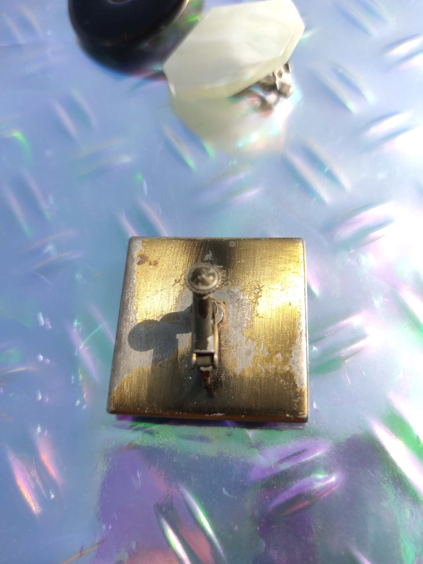 vintage 真面目で柔らかな黒のイヤリング 片耳用